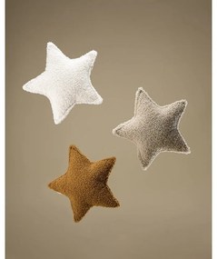 Jasnobrązowa poduszka na sofę dziecięcą z materiału bouclé Star – Wigiwama