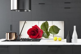 Panel Szklany Klasyczna Czerwona Róża