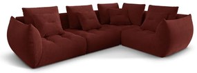 Czerwony narożnik (prawostronny/w kształcie litery L) Bloom – Micadoni Home