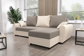 Narożnik rozkładany biały + popielaty B8-E87