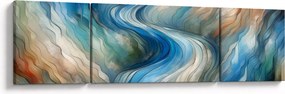 Obraz - Abstrakcyjny nurt (170x50 cm)