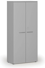 Szafa biurowa z drzwiami PRIMO GRAY, 800 x 420 x 1781 mm, szary