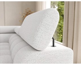 Kremowy rozkładany narożnik z materiału bouclé (prawostronny/w kształcie litery U) Feraria – ELTAP