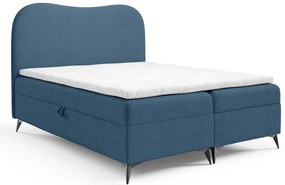 Niebieskie łóżko kontynentalne z pojemnikiem E9-B56