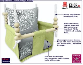 Wodoodporna huśtawka dziecięca dmuchawce R7-R93