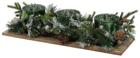 Zestaw trzech świeczników tealight na ozdobnej podstawce