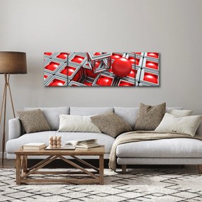 Obraz - 3D metaliczna abstrakcja (170x50 cm)