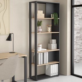 Regał biurowy otwarty 4 półki Sign 80 szary mat/jackson hickory