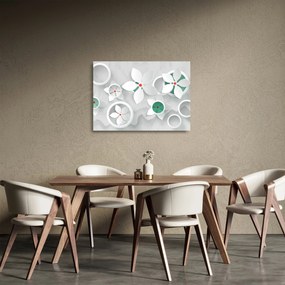 Obraz na szkle kwiatowej abstrakcji (70x50 cm)