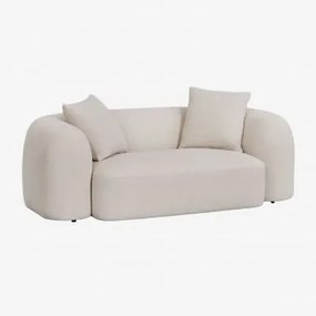 Sofa Coco 2-osobowa Z Tkaniny Szenilowej Gruba Tkanina Szenilowa Biała - Sklum