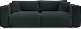 Czarna rozkładana sofa ze schowkiem 265 cm Ezechiel – Bobochic Paris
