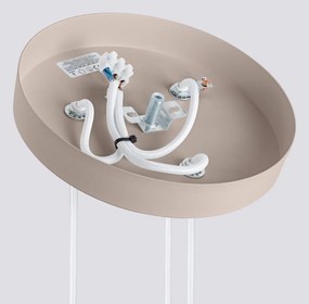 Szarobrązowa metalowa lampa wisząca ø 19,5 cm Gleam – Sollux