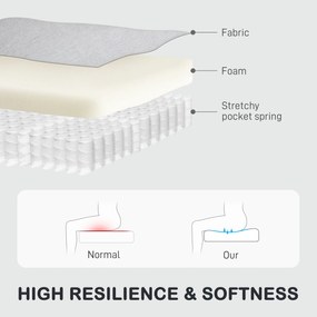 HOMCOM Regulowany fotel relaksacyjny z podnóżkiem, Nowoczesny fotel tapicerowany, Jasnoszary