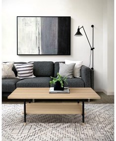 Naturalny stolik z blatem w dekorze dębu 60x120 cm Jugend – Woodman