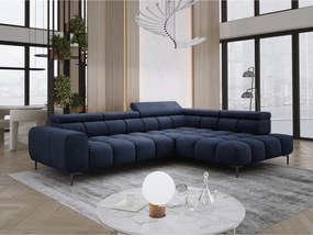 Narożnik PLAZA L Prawostronny z elektryczną regulacją siedziska w tkaninie CLOUD 79 WERSAL