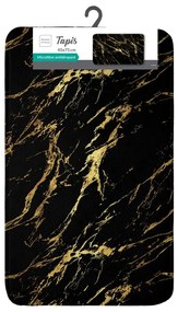 Dywanik łazienkowy w czarno-złotym kolorze 45x75 cm Aquamarbre – douceur d'intérieur