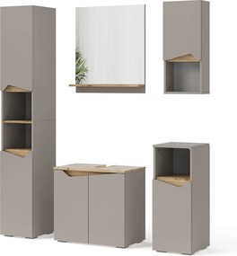 Zestaw mebli łazienkowych szary 60x35x57 marelle