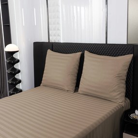 PrzytulneMieszkanie.pl PrzytulneMieszkanie.pl Hotelowa pościel z mikrowłókna JASMINE beżowa - pasek 2 cm, kieszeń hotelowa Rozmiar pościeli: 70 x 90 cm | 140 x 220 cm