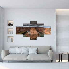 Obraz jeziora na klifie (125x70 cm)
