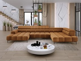 Narożnik PLAZA XL Prawostronny z elektryczną regulacją siedziska Tkanina EDEN 10 WERSAL