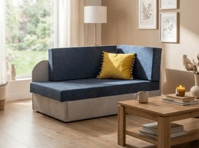 Mała rozkładana sofa ROSA, niebieska/szara