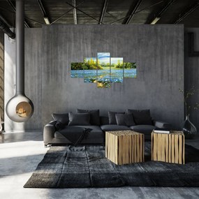 Obraz - Ścieżka w polu, obraz olejny (125x70 cm)