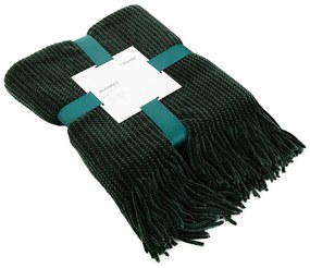 Koc szenilowy CHENILLE zielony 130x170 cm HOMLA