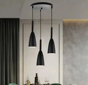 Lampa sufitowa metalowa klosz wisząca AT22-3SZ-Black