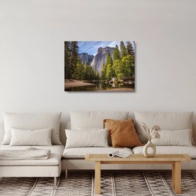 Obraz na szkle - Pod Yosemite Rock (70x50 cm)