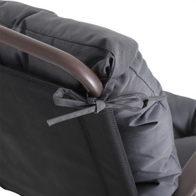 Outsunny Komplet 2 Poduszek na Krzesła Ogrodowe Niskie Oparcie Wygodne Siedziska Szare | Aosom PL