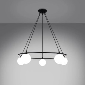 Żyrandol YOLI 5 czarny SOLLUX  LIGHTING