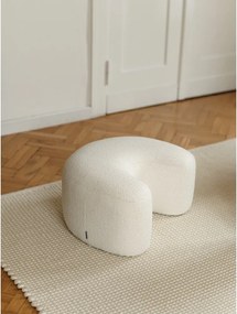 Beżowy puf z materiału bouclé Ü – noo.ma