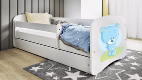 Łóżko dziecięce BABY DREAMS 140x70 niebieski miś KOCOT KIDS