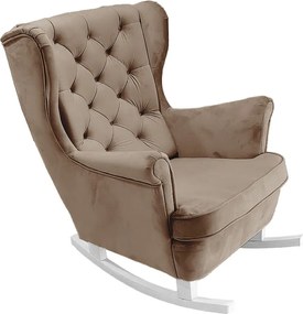 Fotel Relax z Tapicerowanym Siedzeniem i Podłokietnikami, Fotel TV 102x81x95cm Brązowy_29813