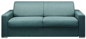 Kanapa 4-osobowa z ekspresowym mechanizmem rozkładania z tkaniny CALITO - Kolor: niebieski - Wymiary miejsca do spania: 160 cm - Materac 14 cm
