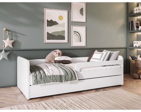 Białe łóżko dziecięce z materacem/ze stelażem 80x200 cm Duuli – ELTAP