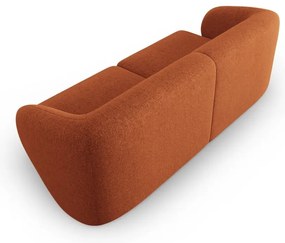 Sofa z tkaniny szenilowej w kolorze terakoty 188 cm Paolo – Milo Casa