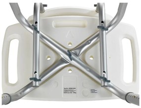 Taboret z oparciem pod prysznic Wenko Stool With Back, 54x49 cm