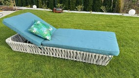 Łóżko aluminiowe przeplatane sznurem CORDA