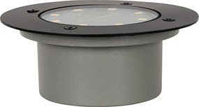 Zestaw 6 czarnych lamp ogrodowych naziemnych z LED IP65 zasilanych energią słoneczną - Terry