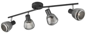 Czarna lampa punktowa ø 10 cm Tarifa – Trio