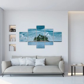 Obraz - wyspa na morzu (125x70 cm)