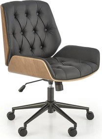 Nowoczesny czawrny gabinetowy fotel obrotowy F3-E81
