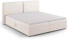 Kremowe łóżko boxspring ze schowkiem 180x200 cm Arendal – Cosmopolitan Design