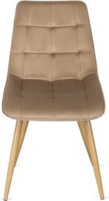 Zestaw Stół Prostokątny Rozkładany CLARK 120-160 cm Dąb Artisan/Czarny i 4 Krzesła Tapicerowane do Salonu RODRI Beżowe Welurowe