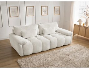 Biała sofa z tkaniny szenilowej 264 cm Ivane – Bobochic Paris