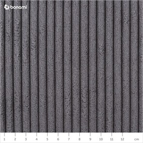 Szare tapicerowane łóżko dwuosobowe 180x200 cm Mattis Cord – Meise Möbel