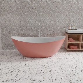 Massi Wanna wolnostojąca GO COLOR owalna 180 cm MODERN z przelewem : Wybierz swój kolor - czerń MOLIS BLACK, Wykończenie - matowe