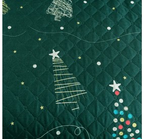 Narzuta na łóżko ze wzorem CHRISTMAS DRIFT, zielony Rozmiar: 220 x 240 cm