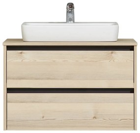 Blat łazienkowy w dekorze sosny w naturalnym kolorze Quickset 393 – Pelipal